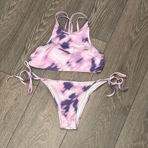 Cupshe Pink and Purple Tie-Dye Bikini
